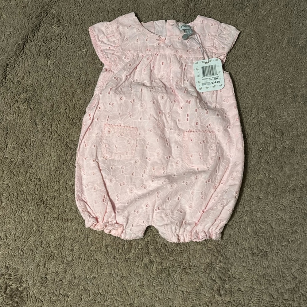 Pink Eyelet Romper by Absorba NWT